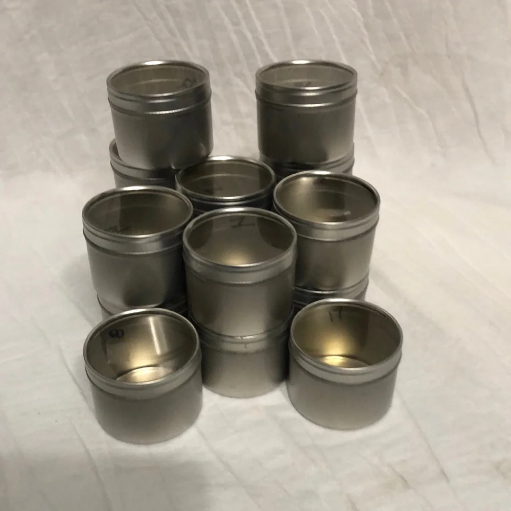 Metal Storage Tins - Set of 10 Silver Home Accents
